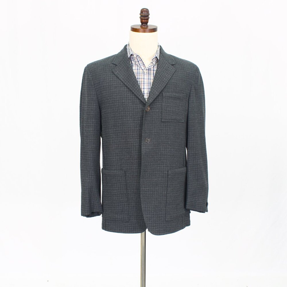 Arthur Chapnik 40S Gray Blazer Sport Coat Jacket 3-Button Check Y357